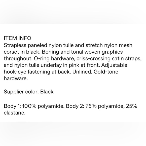 Agent provocateur wide waist corset belt O-rings , adjustable - Picture 8 of 13